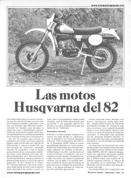 Las motos Husqvarna del 82 -Septiembre 1982