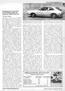 Más Millas por Galón - Más Kilómetros por litro - Septiembre 1975