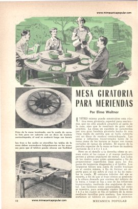 Mesa Giratoria para Meriendas - Agosto 1952
