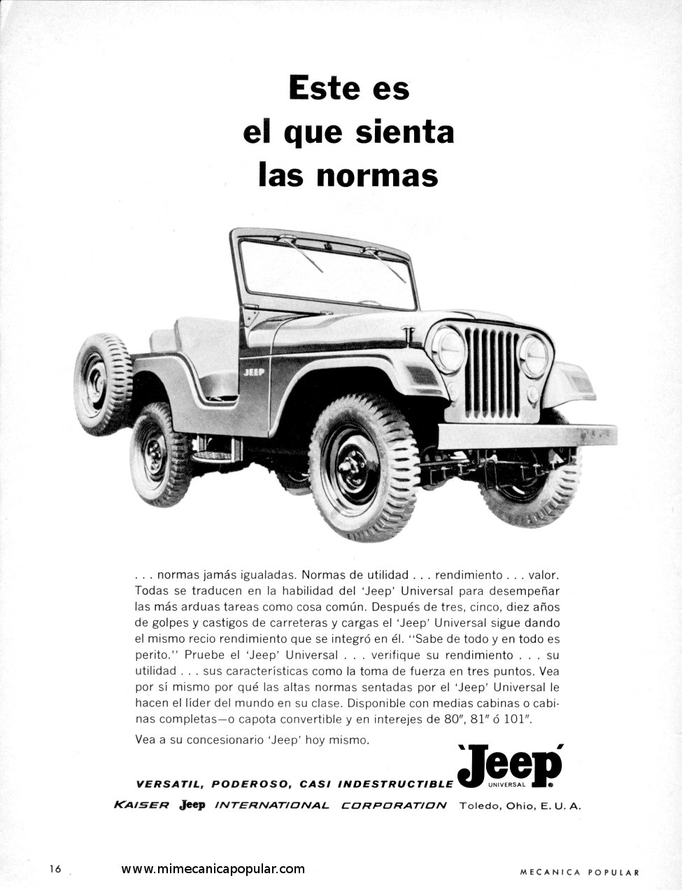 Publicidad - Jeep - Mayo 1964