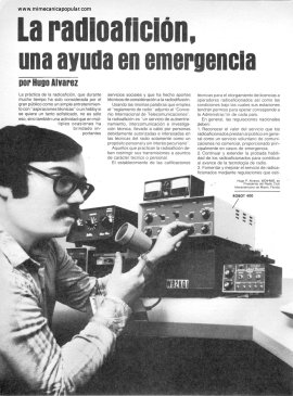 La radioafición, una ayuda en emergencia - Septiembre 1982