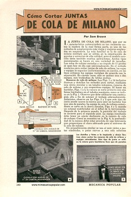 Cómo Cortar Juntas de Cola de Milano - Enero 1955