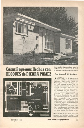 Casas Pequeñas Hechas con Bloques de Piedra Pómez - Enero 1951