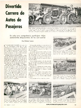 Divertida Carrera de Autos de Pasajeros - Octubre 1967