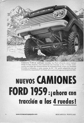 Publicidad - Camiones Ford 1959 - Diciembre 1958