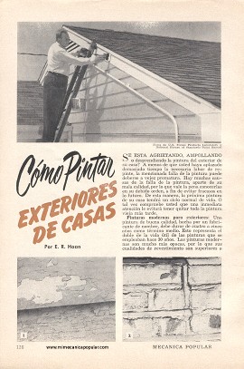 Cómo Pintar Exteriores de Casas - Octubre 1954