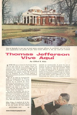 Thomas Jefferson Vive Aquí - Octubre 1954