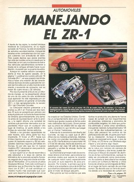 Manejando el Corvette ZR-1 - Septiembre 1989