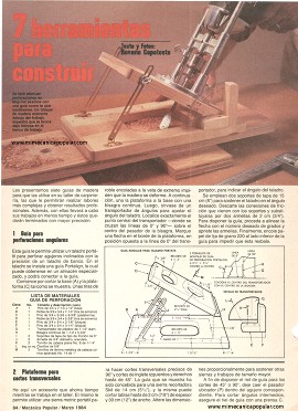7 herramientas para construir - Marzo 1984