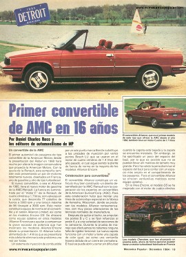 Los Autos AMC para 1985 - Diciembre 1984