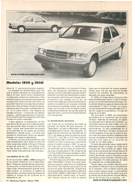 Mercedes-Benz reduce su tamaño - Serie 190 - Marzo 1984