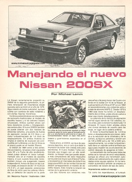 Manejando el Nissan 200SX - Septiembre 1984