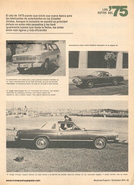 Los autos del 75: Chrysler - Diciembre 1974
