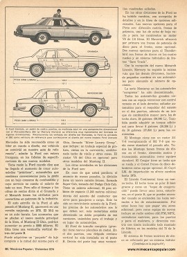 Los autos del 75: Ford y Lincoln Mercury - Diciembre 1974