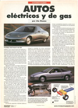 Autos eléctricos y de gas - Enero 1993