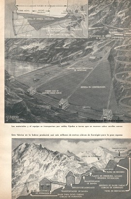 Gigantesca represa que se construirá en los Alpes - Febrero 1956