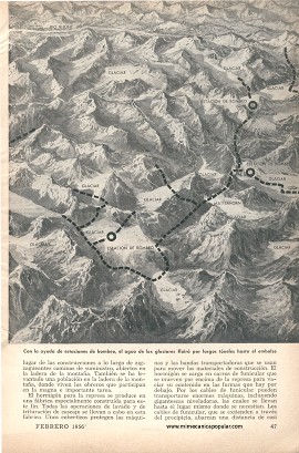 Gigantesca represa que se construirá en los Alpes - Febrero 1956