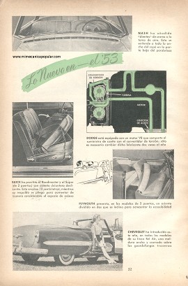 Lo Nuevo en los Autos del 53 - Abril 1953