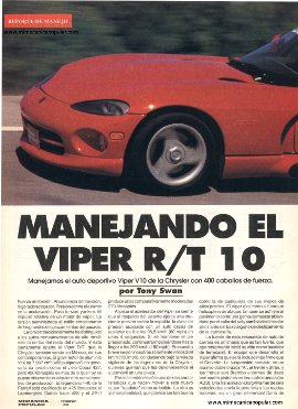 Reporte de manejo: Viper R/T 10 -Febrero 1992