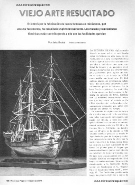 Viejo Arte Resucitado -Modelismo Naval -Diciembre 1974