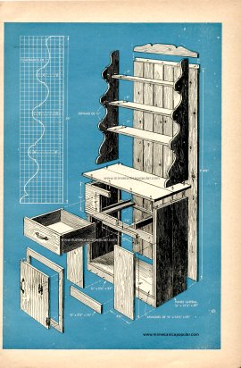 Aparador De Pino Nudoso - Enero 1957