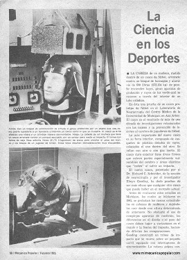 La Ciencia en los Deportes: Casco de Fútbol Americano -Febrero 1975