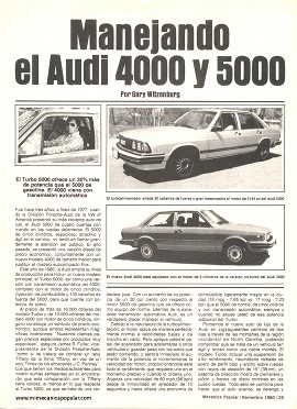 Manejando el Audi 4000 y 5000 -Noviembre 1980
