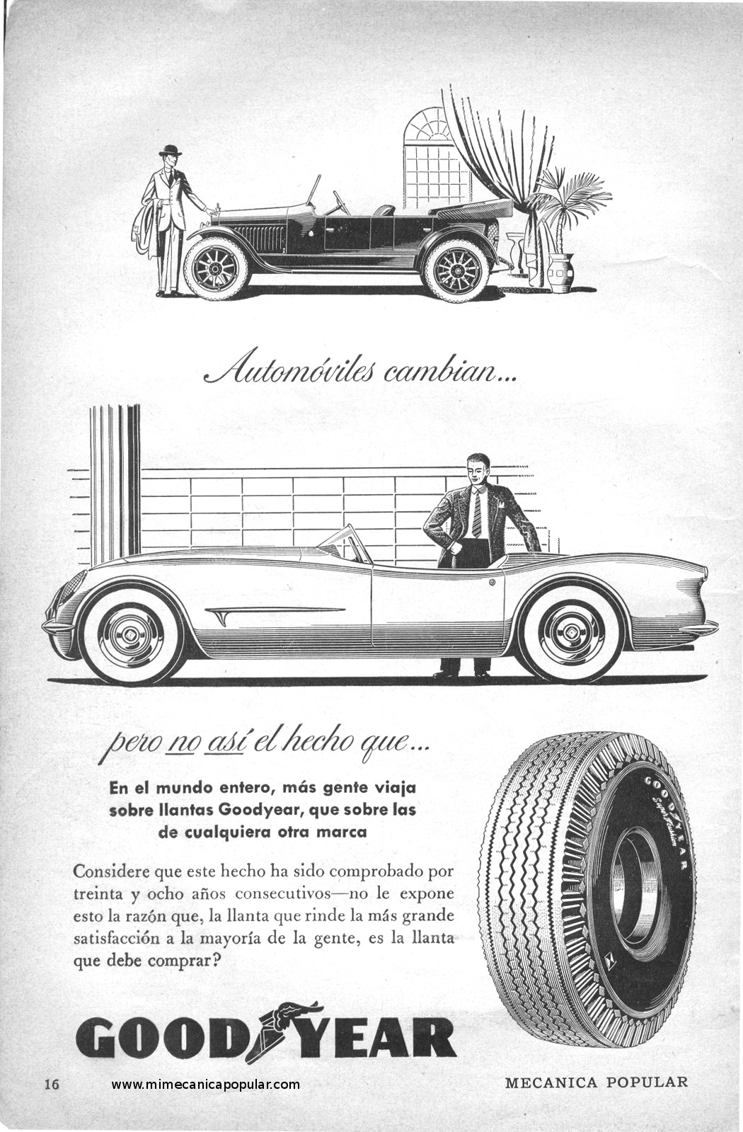 Publicidad - Neumáticos Goodyear - Octubre 1953