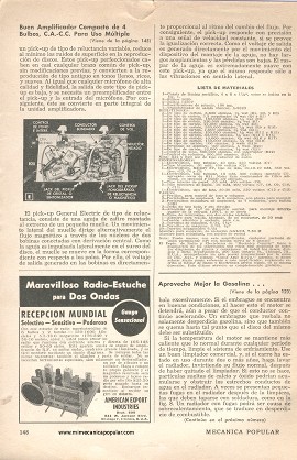 Amplificador Compacto de 4 Bulbos C.A.-C.C. - Enero 1949