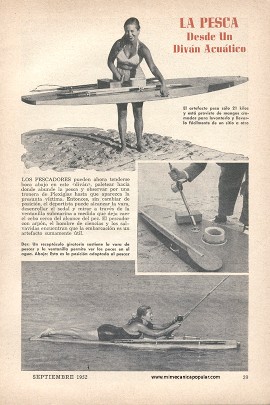 La Pesca Desde Un Diván Acuático - Septiembre 1952
