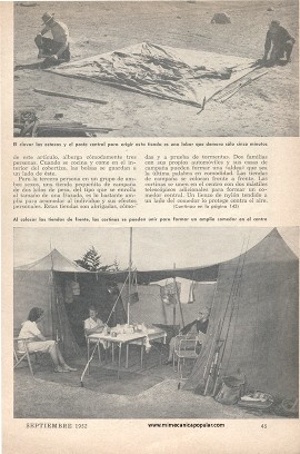 Para el excursionista: Preparativos - Septiembre 1952