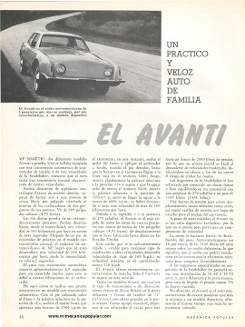 El Studebaker Avanti - Noviembre 1962