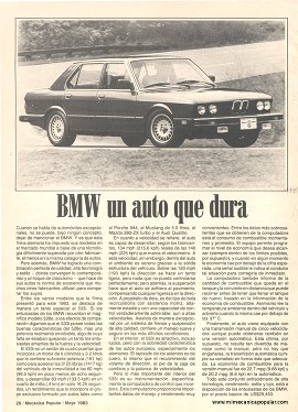 BMW un auto que dura - Mayo 1983