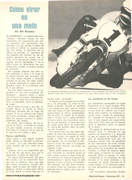 Cómo virar en una moto - Diciembre 1977