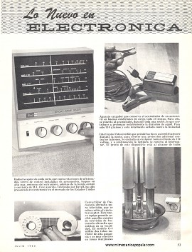 Lo Nuevo en Electrónica - Julio 1963