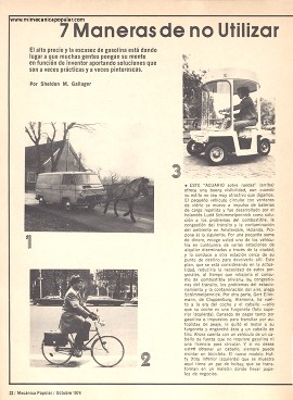 7 Maneras de no Utilizar Gasolina - Octubre 1974