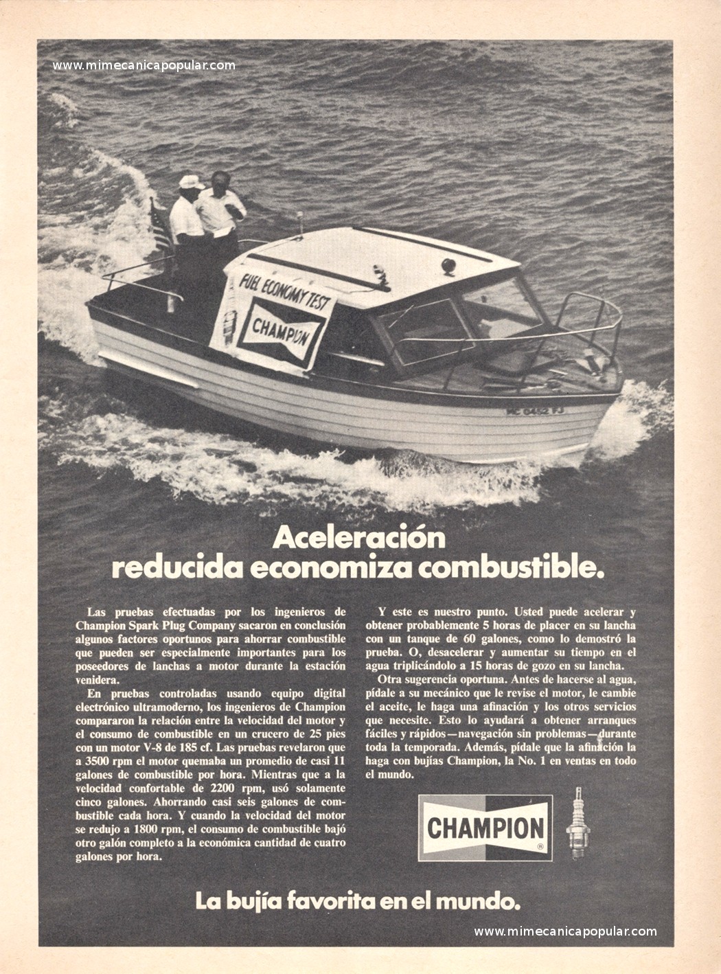 Publicidad - Bujías Champion - Mayo 1974