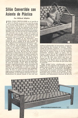 Sillón Convertible con Asiento de Plástico - Junio 1957