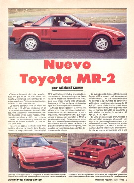 Toyota MR-2 - Mayo 1985