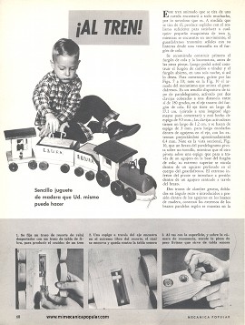¡Al Tren! -sencillo juguete de madera - Febrero 1962