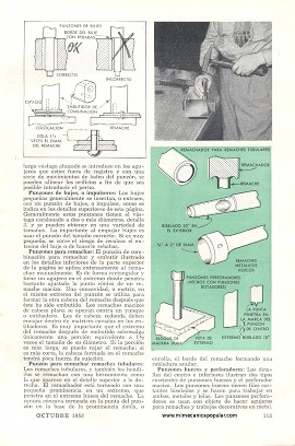 Uso de los punzones manuales - Octubre 1952