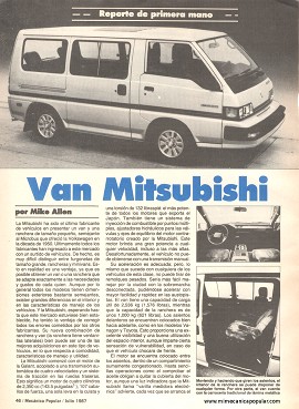 Van Mitsubishi - Julio 1987