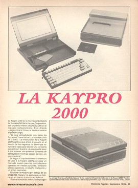 La Computadora Kaypro 2000 - Septiembre 1985
