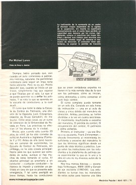 Lo que no enseñan los cursos para automovilistas - Abril 1971