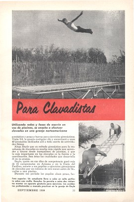 Singular Escuela Para Clavadistas - Septiembre 1958