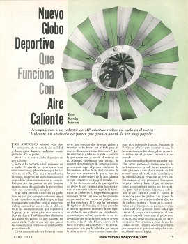 Globo deportivo que funciona con aire caliente - Julio 1963