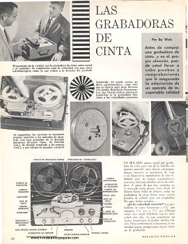 Las grabadoras de cinta de Junio 1962