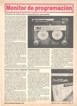 Monitor de programación - Septiembre 1985