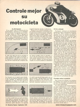 Controle mejor su motocicleta - Septiembre 1978
