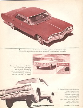 Comparación de los Modelos de 1965 - Enero 1965
